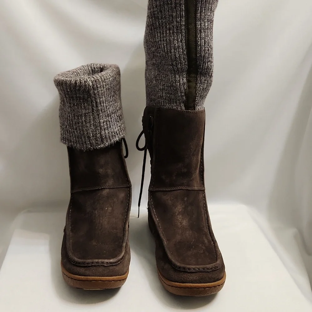 The North Face Alana Mid Knit Suede Fold-over Winter Boots (W Size 7)